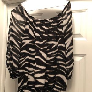 Vince Camuto zebra print dress blouse. Size Small.